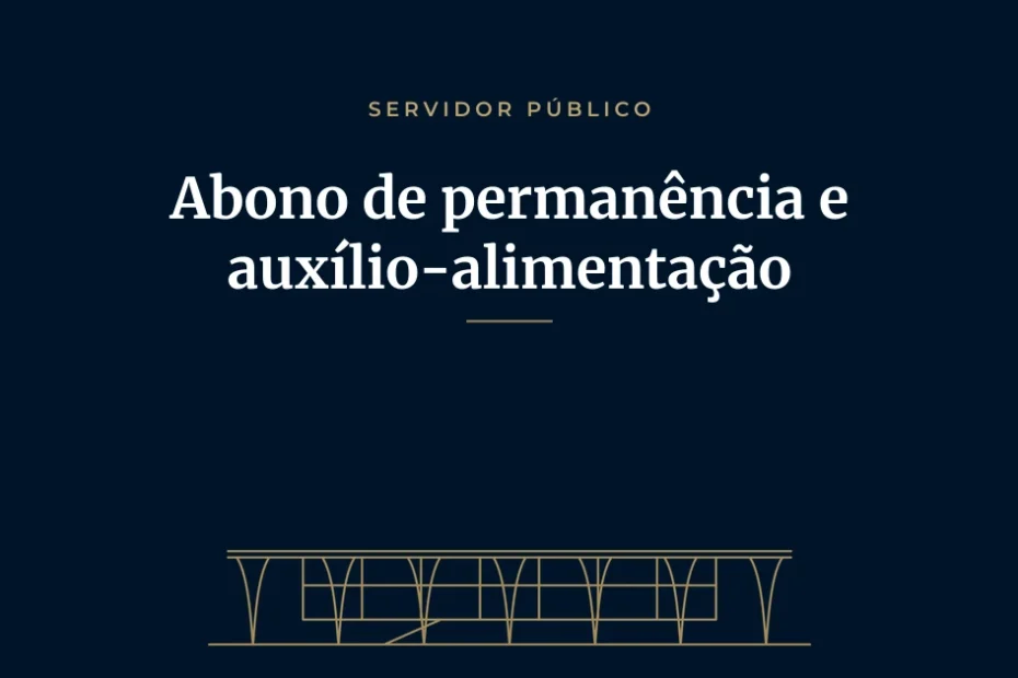 Capa do artigo "Decisão do TJDFT garante inclusão do abono de permanência e do auxílio-alimentação na base de cálculo para conversão de licença-prêmio em pecúnia", com ilustração em traço dourado de Brasília